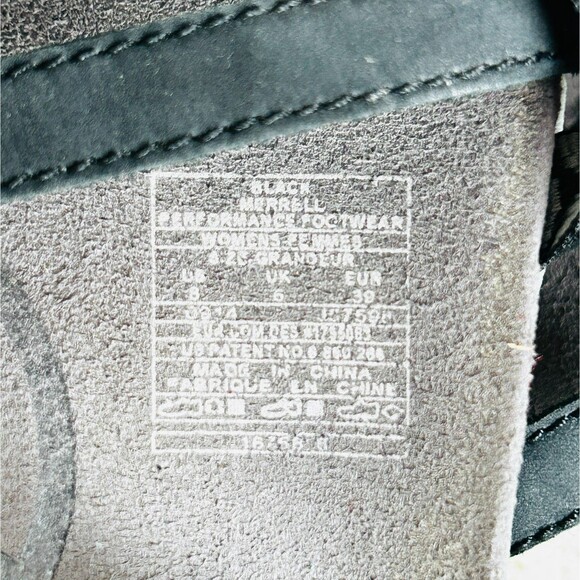 Merrell Sandals Footbed Shoes Womens Size 8 Black Gray Strappy Gorpcore - Picture 7 of 9